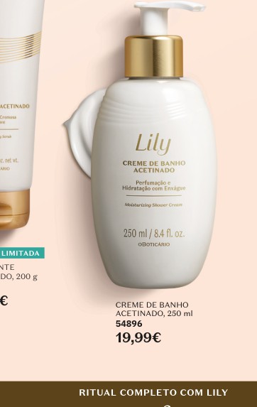 CREME DE BANHO ACETINADO, 250 ml