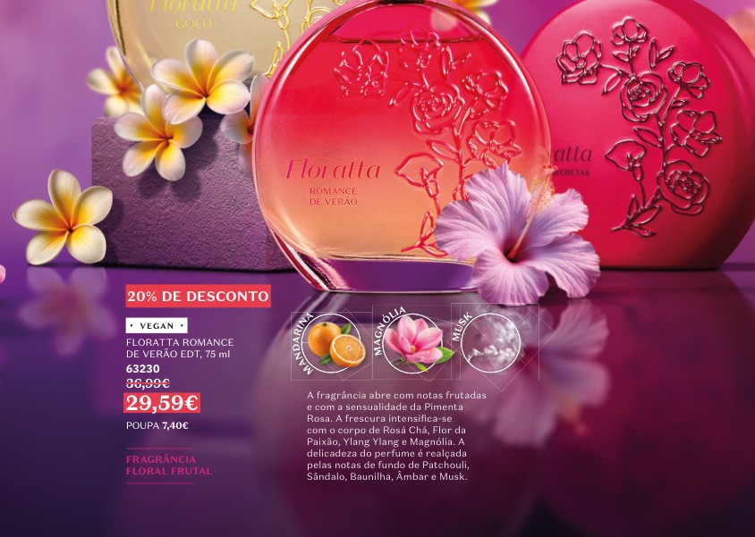 FLORATTA ROMANCE DE VERÃO EDT, 75 ml