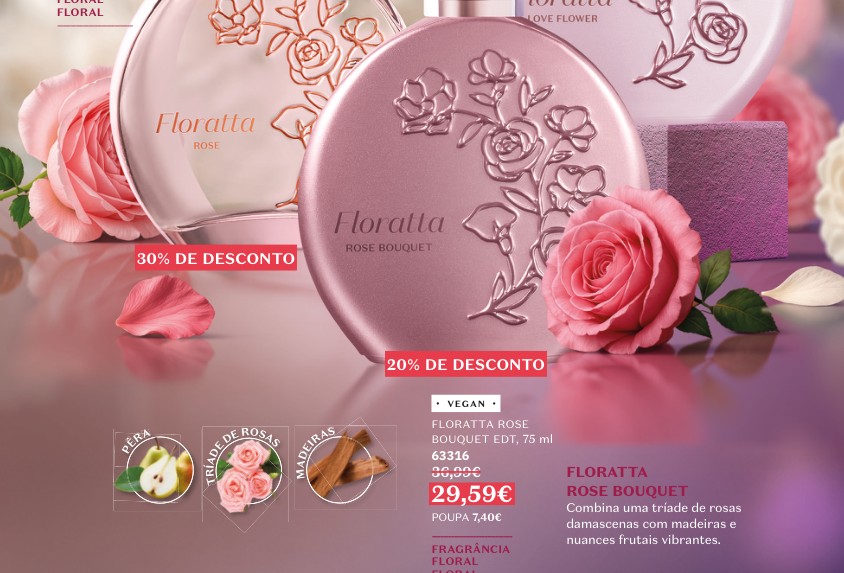 FLORATTA ROSE BOUQUET EDT, 75 ml