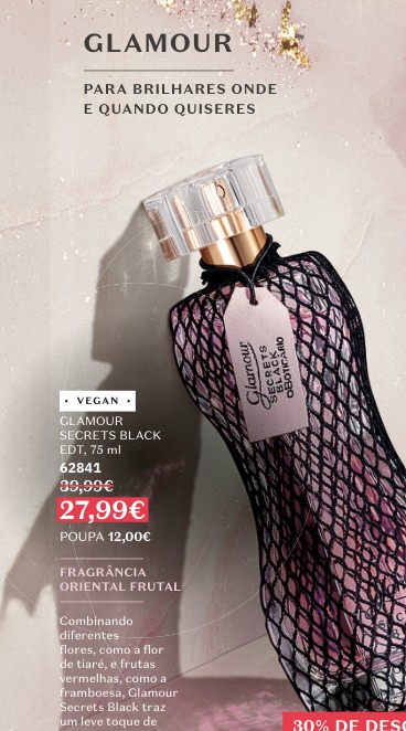 SECRETS BLACK EDT, 75 ml