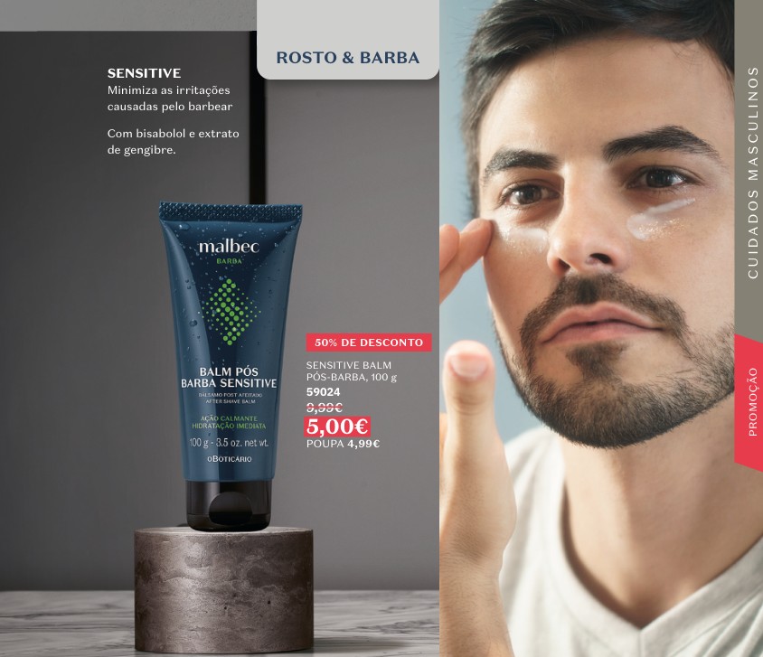 SENSITIVE BALM PÓS-BARBA, 100 g