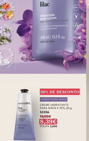 CREME HIDRATANTE PARA MÃOS E PÉS, 50 g