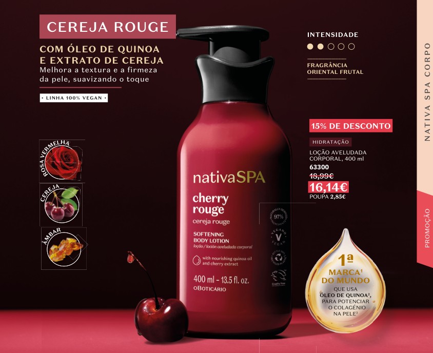 LOÇÃO AVELUDADA CORPORAL, 400 ml