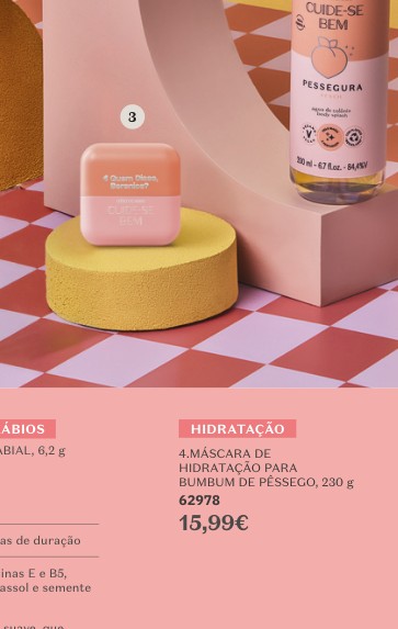 HIDRATAÇÃO PARA BUMBUM DE PÊSSEGO, 230 g