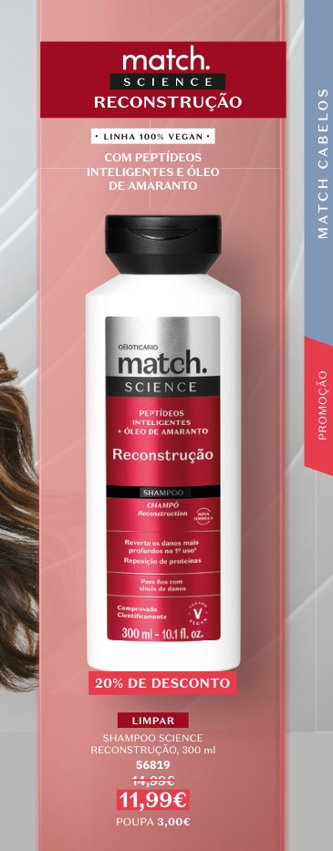 SHAMPOO SCIENCE RECONSTRUÇÃO, 300 ml