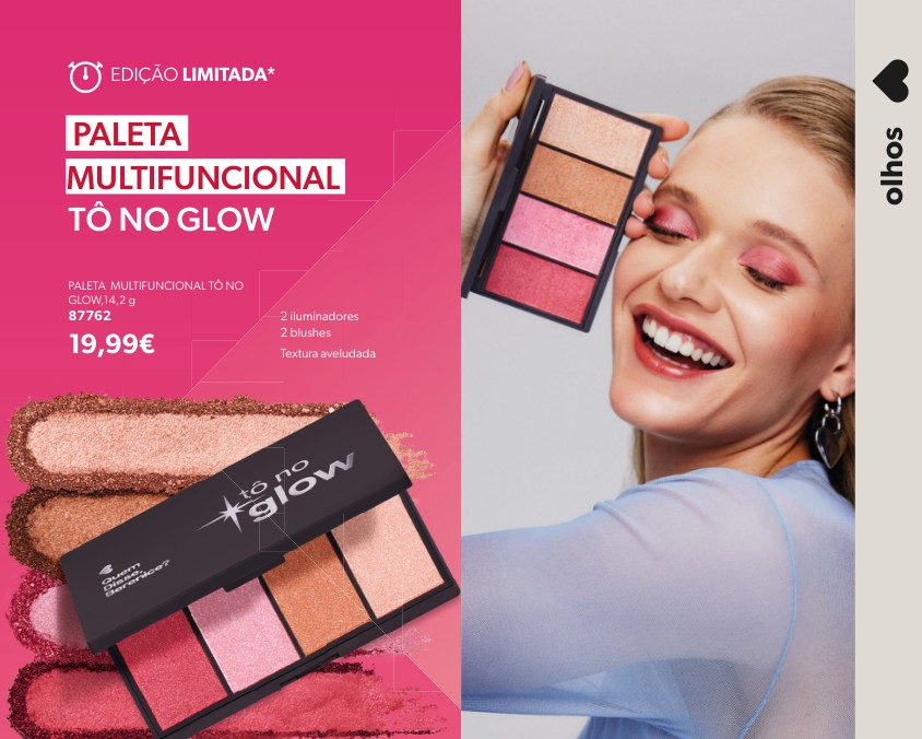 PALETA MULTIFUNCIONAL TÔ NO GLOW,14,2 g