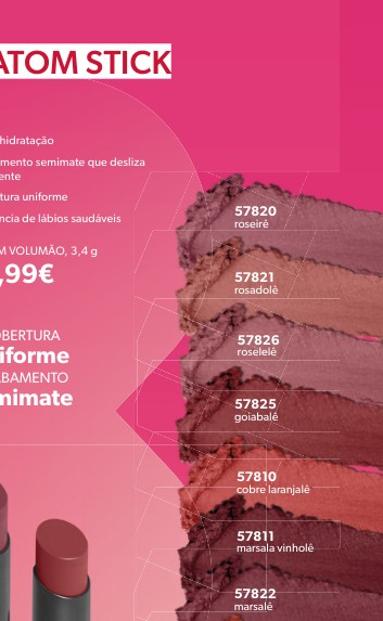 Acabamento semimate que desliza