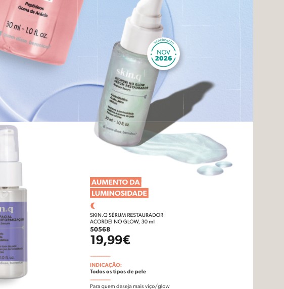 SKIN.Q SÉRUM RESTAURADOR ACORDEI NO GLOW, 30 ml